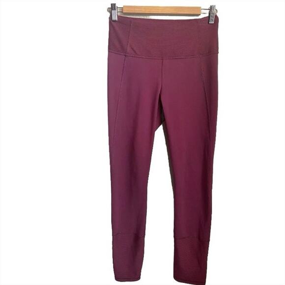 LUCY Activewear To The Barre Legging Ribbed Yoga Leggings Zipper Ankles SZ M - Picture 5 of 12